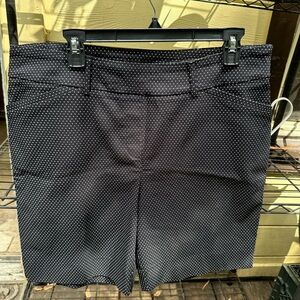 HILARY RADLEY Black Polka Dot Women's Bermuda Shorts Pull On Super Stretch XL